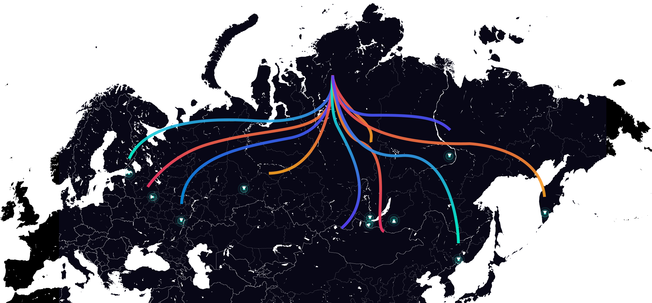 Карта географии поставок